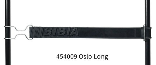454009: Extra long rubber strap with scandic-hook and wire steel loop