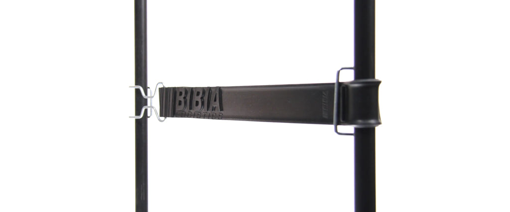 Rubber strap with square wire hook - Black