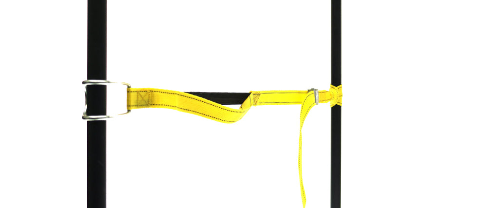 Bibia Logistics PP strap with elastic piece, buckle and wiresteel hook - yellow