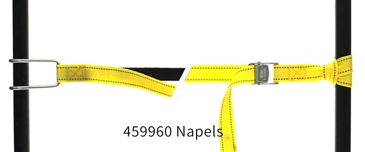 459960: PP strap with elastic piece, buckle and wiresteel hook - zoom