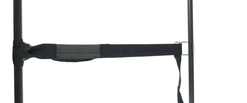 Bibia Logistics woven strap with PP strap, elastic piece and strong slide hook for rollcontainers  black