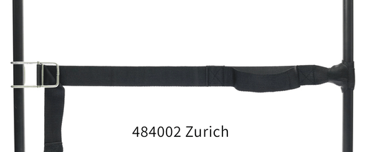 484002: Duurzame spanband met PP-band, elastisch stuk en sterke schuifhaak