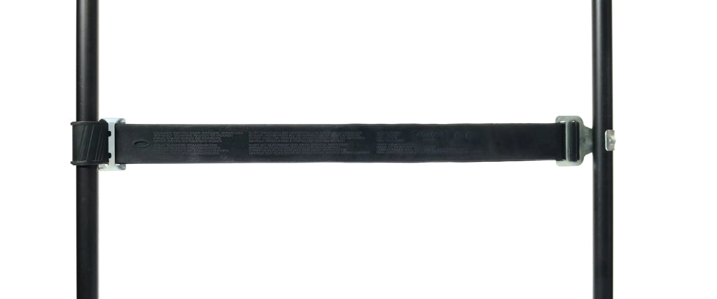 Rubber strap with plate hook and plate buckle for rollcontainers